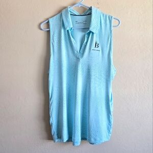 Under Armour Fitted Heatgear Sleeveless Golf Shirt Mint Color Size Large